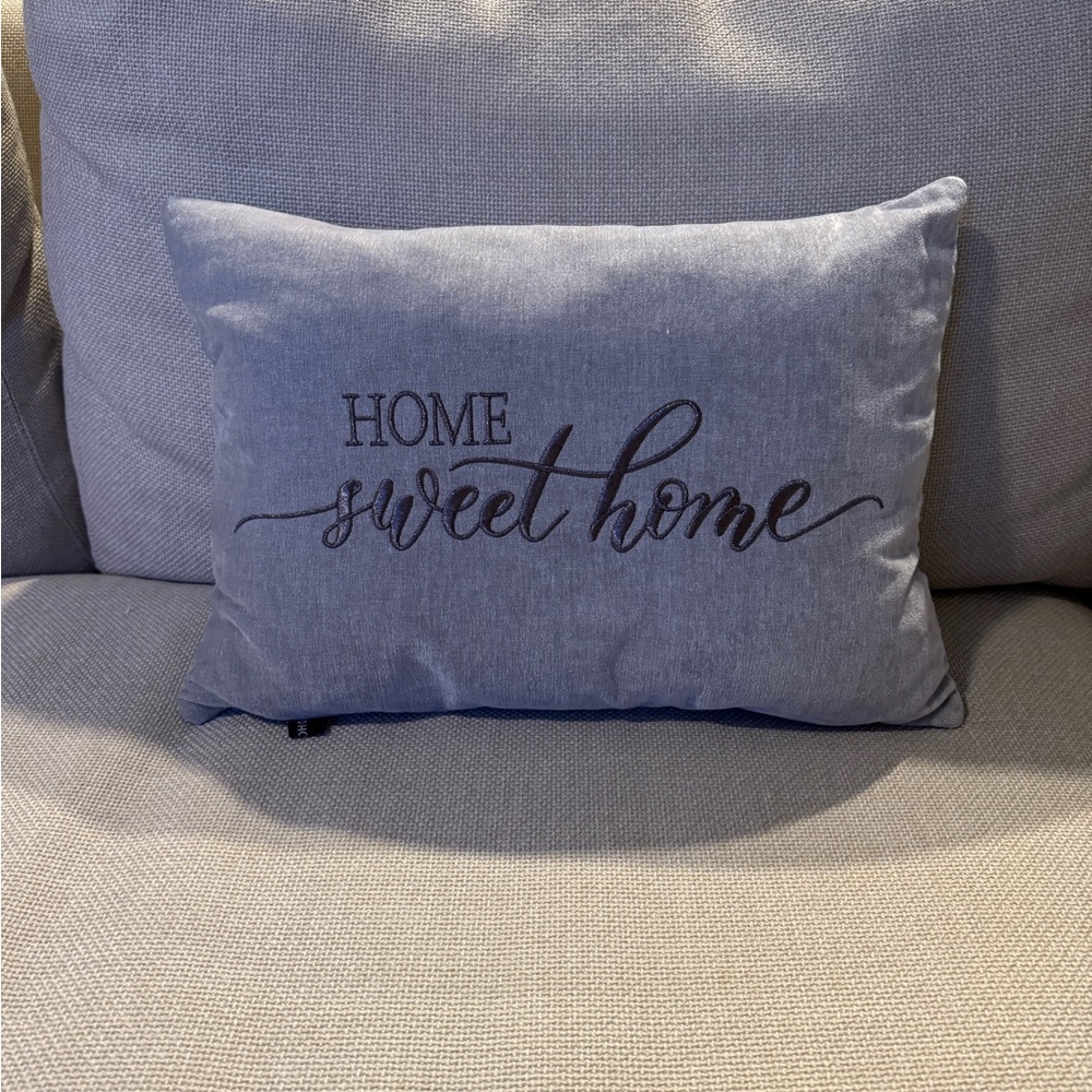 Gray Home Sweet Home Accent Pillow